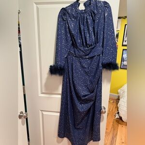 H&M Elegant Navy Blue Evening Dress